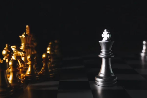 Chess Board Pieces Dark Background — Stock Photo, Image