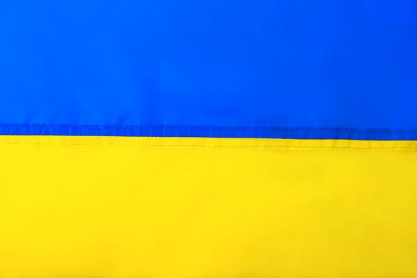 Bandeira Nacional Ucrânia Close — Fotografia de Stock
