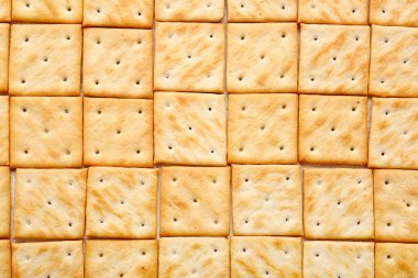 Arkaplan olarak lezzetli krakerler, yakın plan