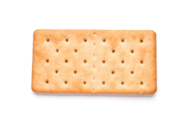Leckerer Cracker Auf Weißem Hintergrund — Stockfoto