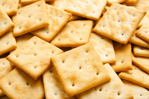 Leckere Cracker Als Hintergrund Nahaufnahme — Stockfoto