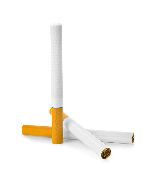 Whole Cigarettes White Background — Stock Photo, Image