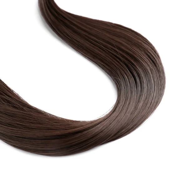 Strand Brown Hair White Background — Stock Fotó