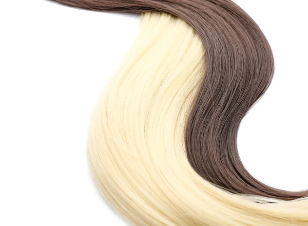 Haarsträhnen Auf Weißem Hintergrund — Stockfoto