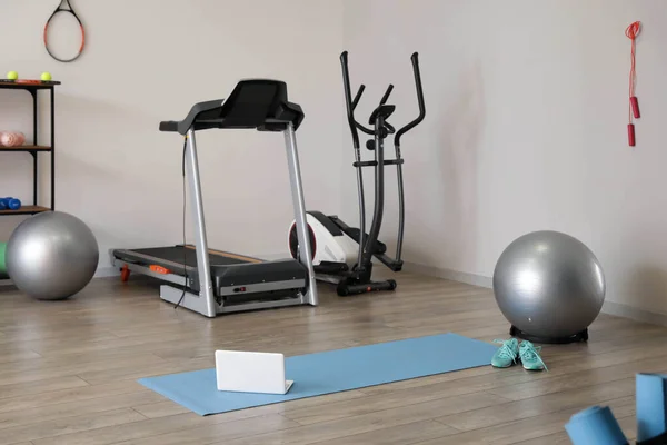 Interior Gym Different Sports Equipment — Stock Photo, Image