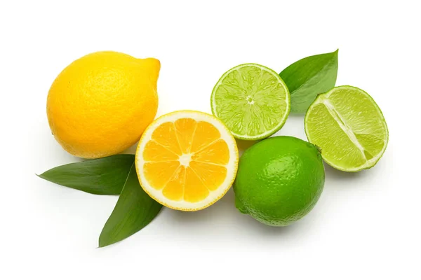 Healthy Citrus Fruits White Background — Stock Photo, Image