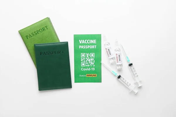 Імунні Паспорти Вакцина Проти Ковадла Білому Тлі — стокове фото