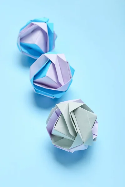 Origami Bloemen Kleur Achtergrond Uniek Begrip — Stockfoto