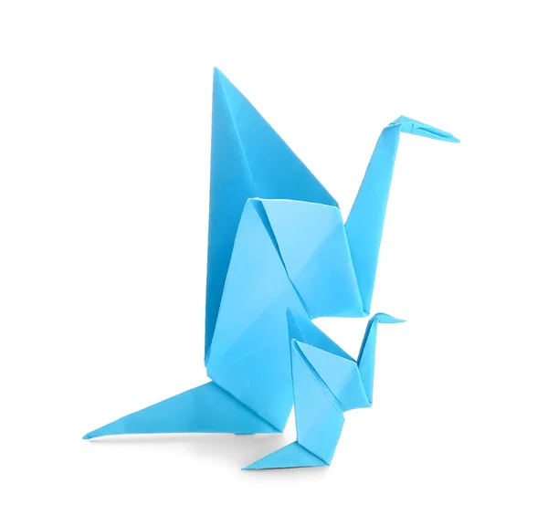 Origami Aves Sobre Fondo Blanco Concepto Singularidad —  Fotos de Stock