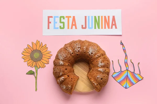 フェスタ ジュニナ 6月祭 の伝統的なコーンケーキ — ストック写真