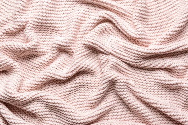 Texture Pink Knitted Fabric Closeup — Stock Photo, Image