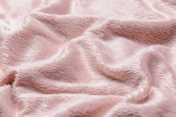 Texture Pink Fluffy Fabric Closeup — Stock Photo, Image