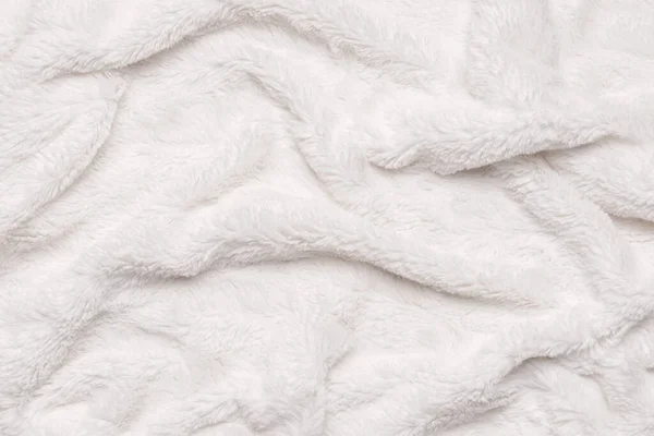 白いふわふわの生地の質感 クローズアップ — ストック写真