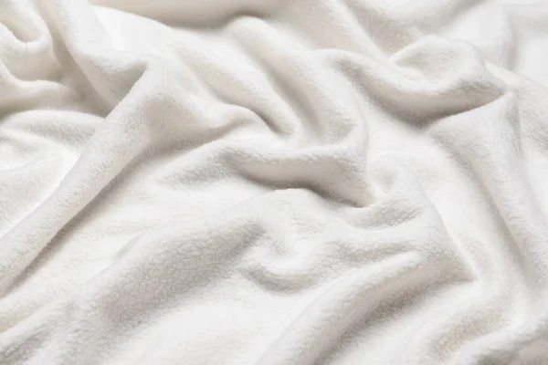 Texture White Fluffy Fabric Closeup — Stock Photo, Image