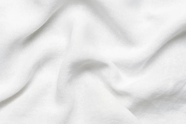 Beyaz Branda Kumaş Dokusu Yakın Plan — Stok fotoğraf