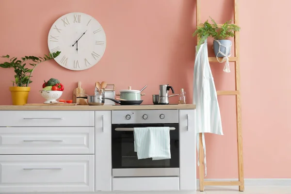 Stylish Interior Modern Kitchen — Stock Photo, Image