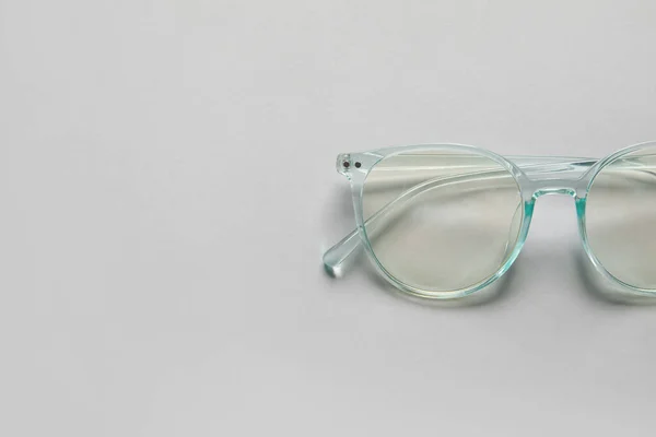 Stylish Eyeglasses Light Background Closeup — Stock Photo, Image