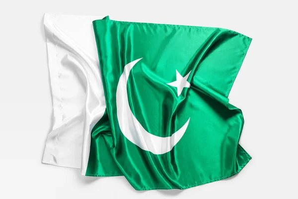 Pákistánská Vlajka Světlém Pozadí — Stock fotografie