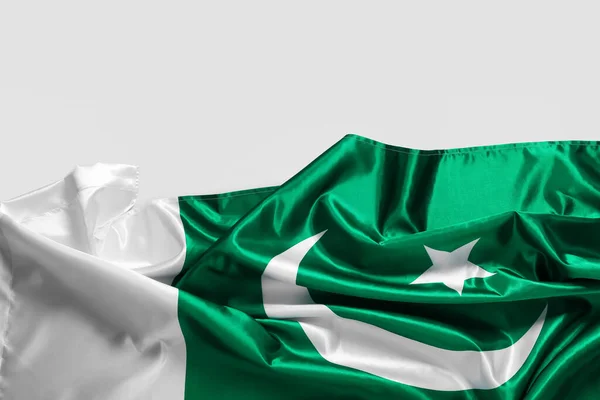 Pákistánská Vlajka Světlém Pozadí — Stock fotografie