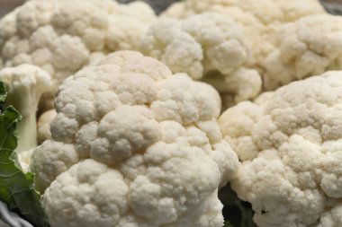 Lezzetli olgun karnabahar lahanası, yakın plan.