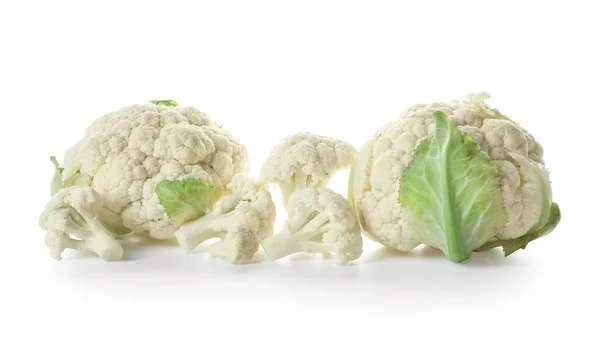 Cauliflower Cabbages White Background — Stock Photo, Image