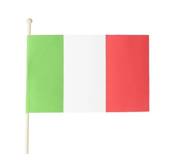 Bandiera Italiana Sfondo Bianco — Foto Stock