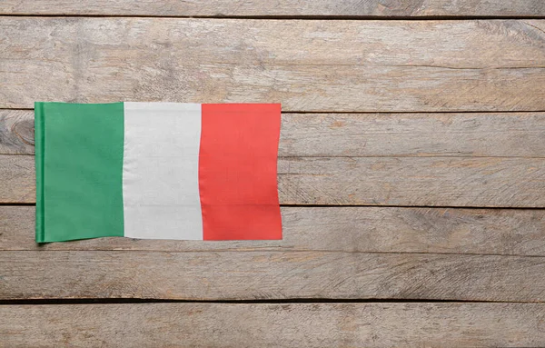 Ιταλική Σημαία Ξύλινο Φόντο — Φωτογραφία Αρχείου