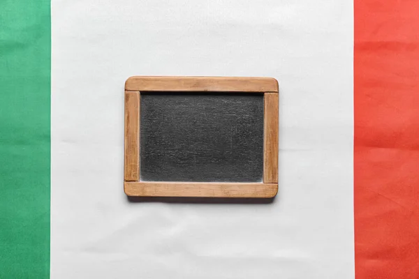 Empty Chalkboard Italian Flag — Stock Photo, Image