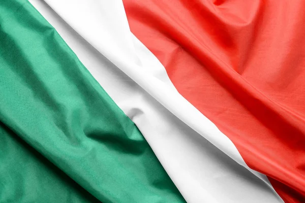 Ιταλική Σημαία Φόντο Κοντινό Πλάνο — Φωτογραφία Αρχείου
