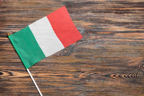 Ιταλική Σημαία Ξύλινο Φόντο — Φωτογραφία Αρχείου