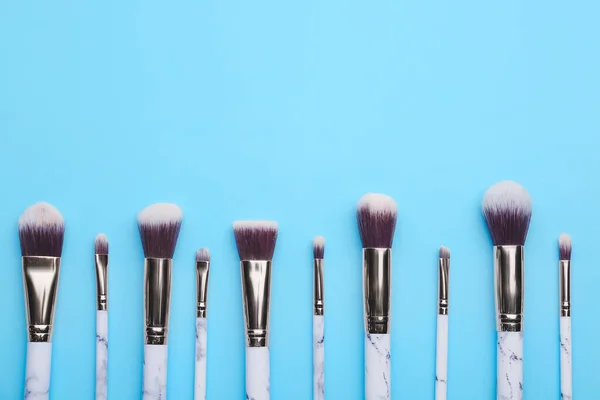 Set Makeup Brushes Color Background — Stock Photo, Image