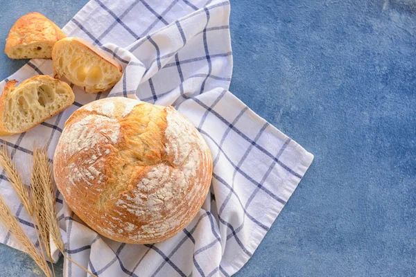 Loaf Sourdough Bread Color Background — Stock Photo, Image