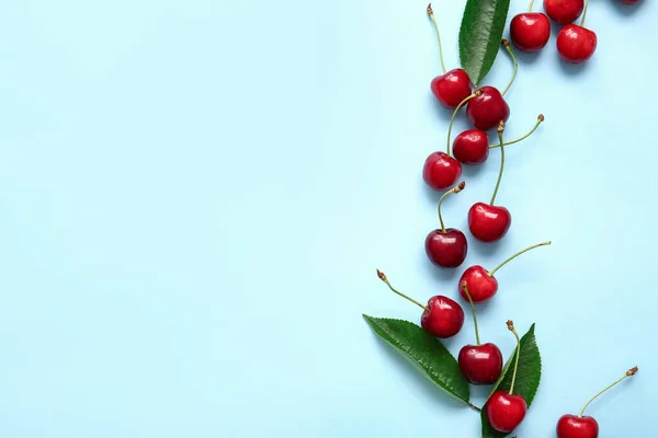 Tasty Ripe Cherry Color Background — Stock Photo, Image