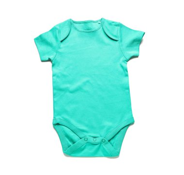 Beyaz arka planda bebek kıyafetleri