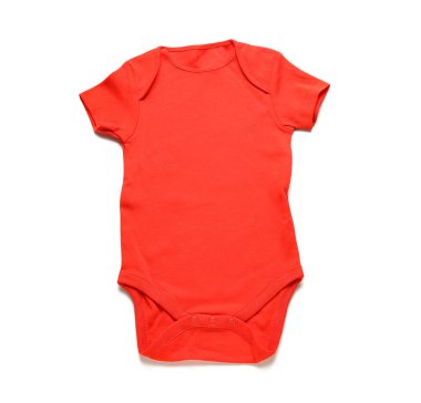 Beyaz arka planda bebek kıyafetleri