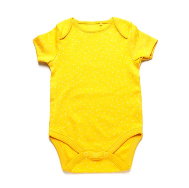 Beyaz arka planda bebek kıyafetleri