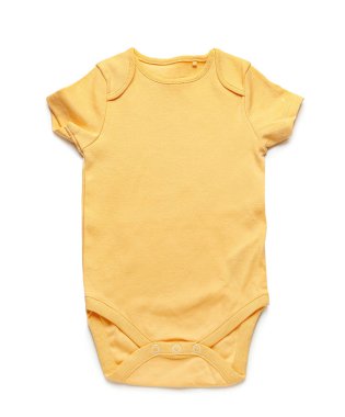 Beyaz arka planda bebek kıyafetleri