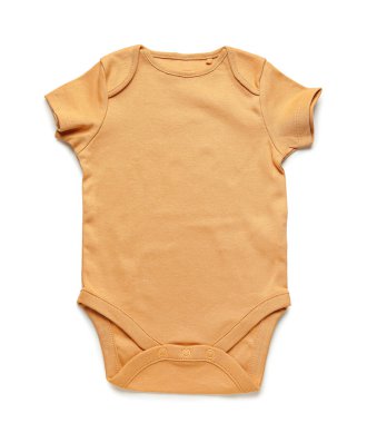 Beyaz arka planda bebek kıyafetleri