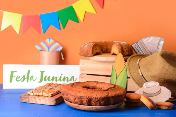 Festa Junina Haziran Festivali Için Geleneksel Yemek — Stok fotoğraf