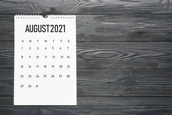 Flip Paper Kalender Auf Dunklem Holzhintergrund — Stockfoto