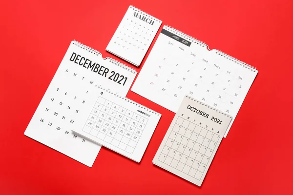 Flip Papieren Kalenders Kleur Achtergrond — Stockfoto
