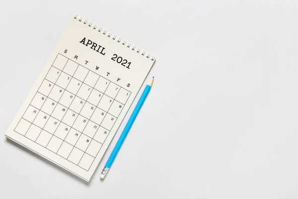 Flip Paper Calendar Pencil Light Background — Stock Photo, Image