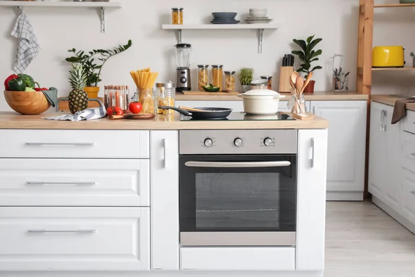 Elegante Interno Della Cucina Moderna — Foto Stock