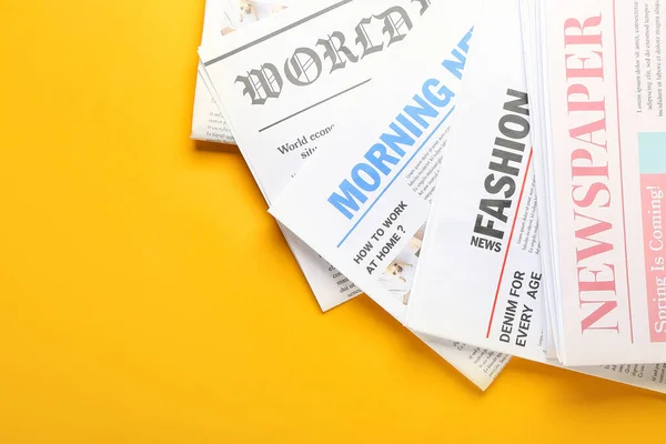 Different Newspapers Color Background — Stock Photo, Image