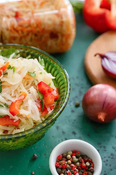 맛있는 사우어크 라우트 재료로 — 스톡 사진