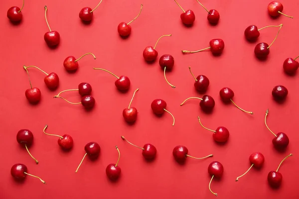 Tasty Ripe Cherry Color Background — Stock Photo, Image