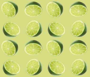 Yeşil arka planda taze limonlar