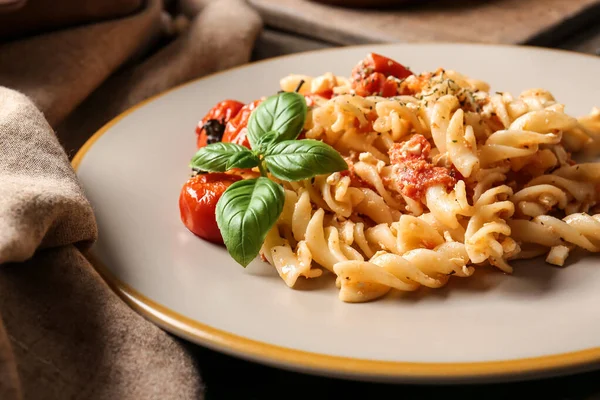 Plate Healthy Pasta Closeup — Stock Photo, Image