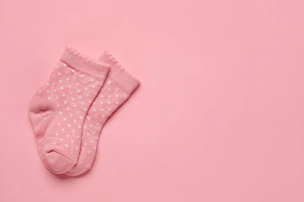 Baby Socks Color Background — Stock Photo, Image