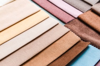 Kumaş örnekleri arkaplan olarak, yakın plan